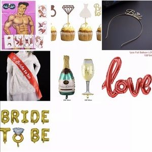 Bridal Shower Party Lot. Game, balloons & Etc. New